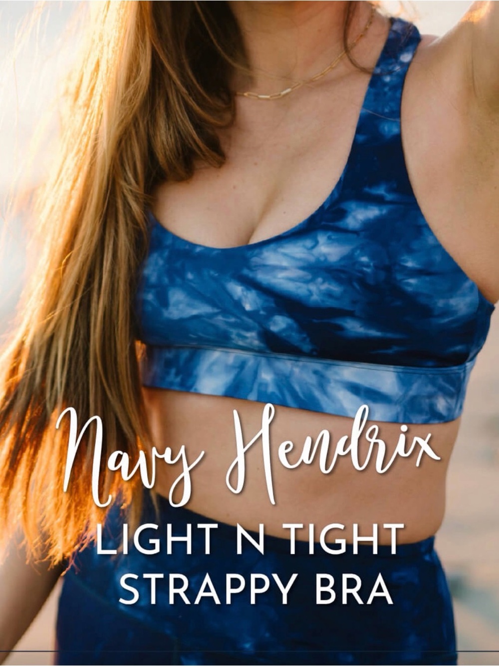 Zyia Active Navy Hendrix Light n Tight Strappy Bra
